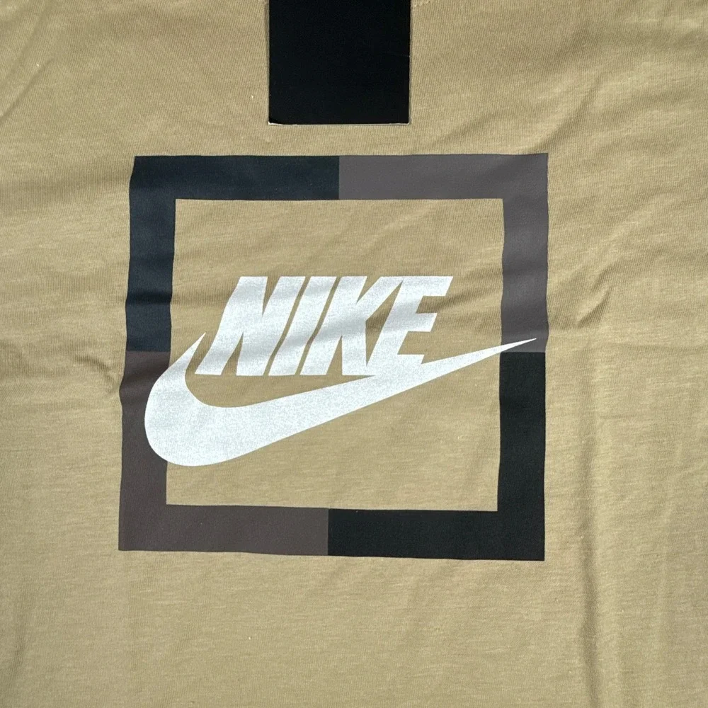 Nike Futura Youth Small Open Bloc Beige Tee Graphic T-Shirt NWT